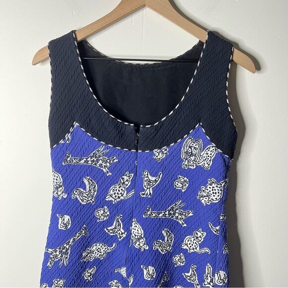 Bob Mackie Animal Print Sketch Wearable Art Blue and Black Dress - Picture 12 of 16